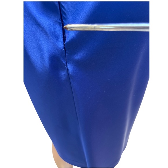 Adrianna Papell Boutique Sapphire Blue Sleeveless Midi Dress Size 14 - Picture 9 of 9